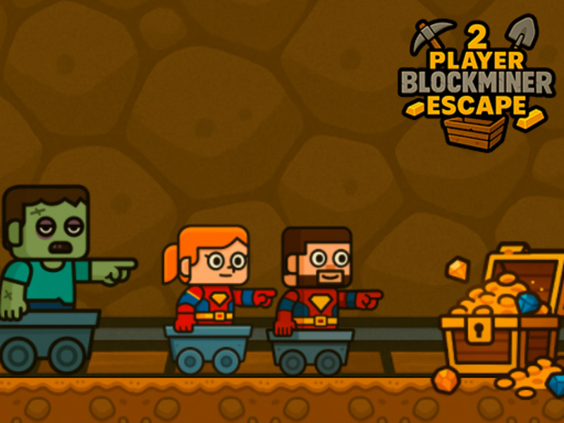 Spēle 2 Spēlētājs blockMiner Escape online