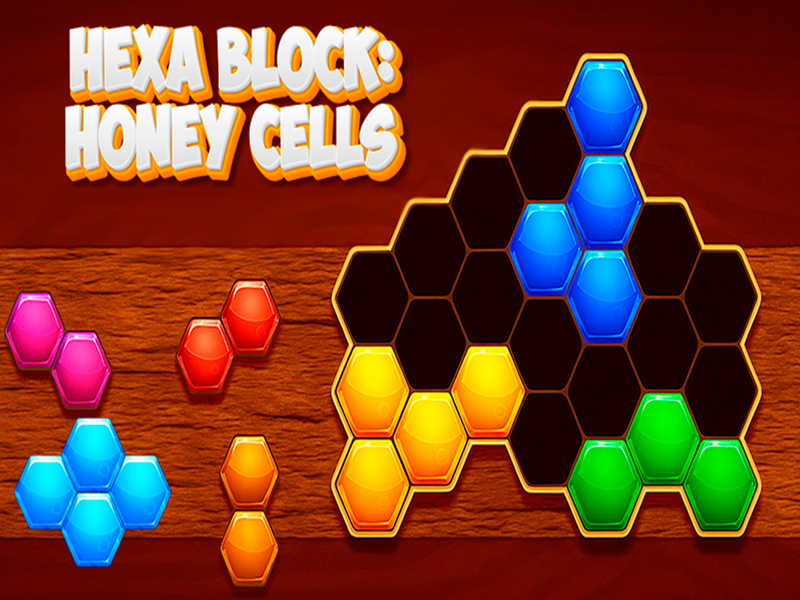 Spēle Hexa bloks: medus šūnas online