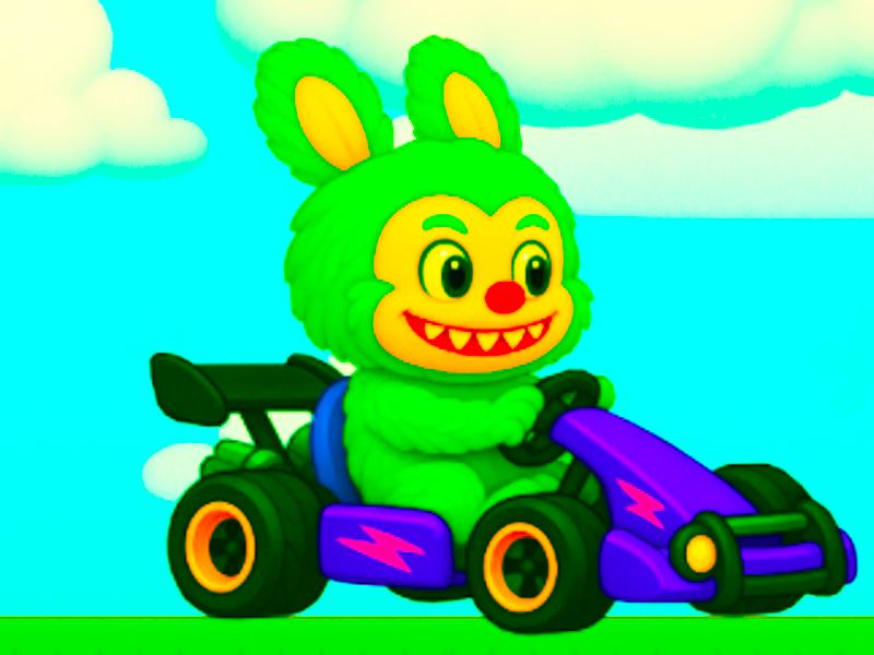 Spēle Labubu Gokarts online