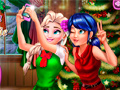 Spēle Ladybug un Elzas Ziemassvētku Selfie online