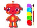 Spēle Atpakaļ skolā: Robotu krāsojamā grāmata online