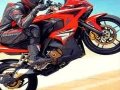 Spēle Motociklu triku sacīkšu braucējs uz šosejas online