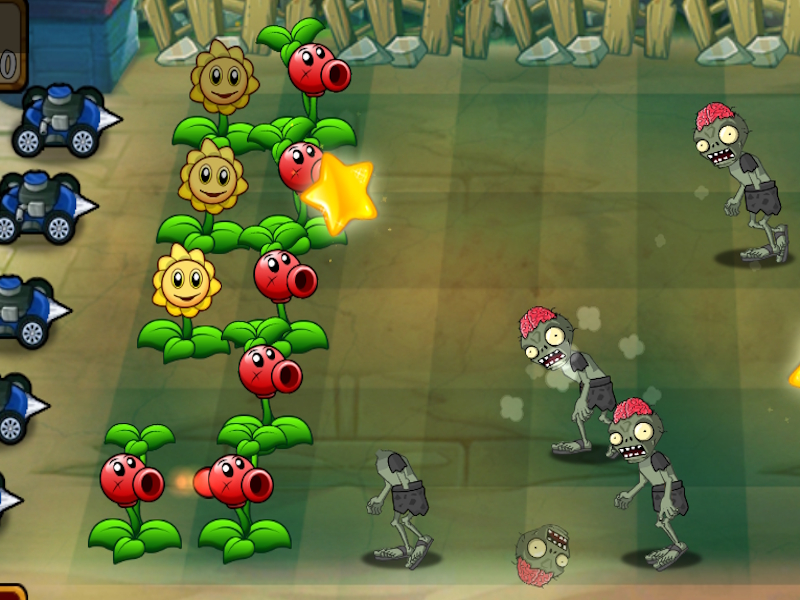 Spēle Zombiji Vs. Saulespuķes online