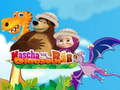 Spēle Maša un Lācis: Dinosaurs online