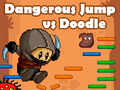 Spēle Bīstams Lēciens pret Doodle Jump online