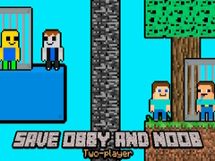 Spēle Izglāb Obby un Noobu Diviem Spēlētājiem online