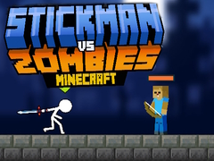 Spēle Stickman pret zombijiem Minecraft online