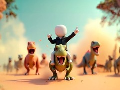 Spēle Stickman: Dinosauru arēna online