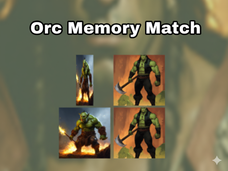 Spēle ORC atmiņas sakritība online