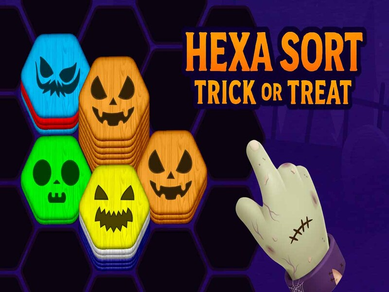 Spēle Hexa šķirot triku vai ārstēt online