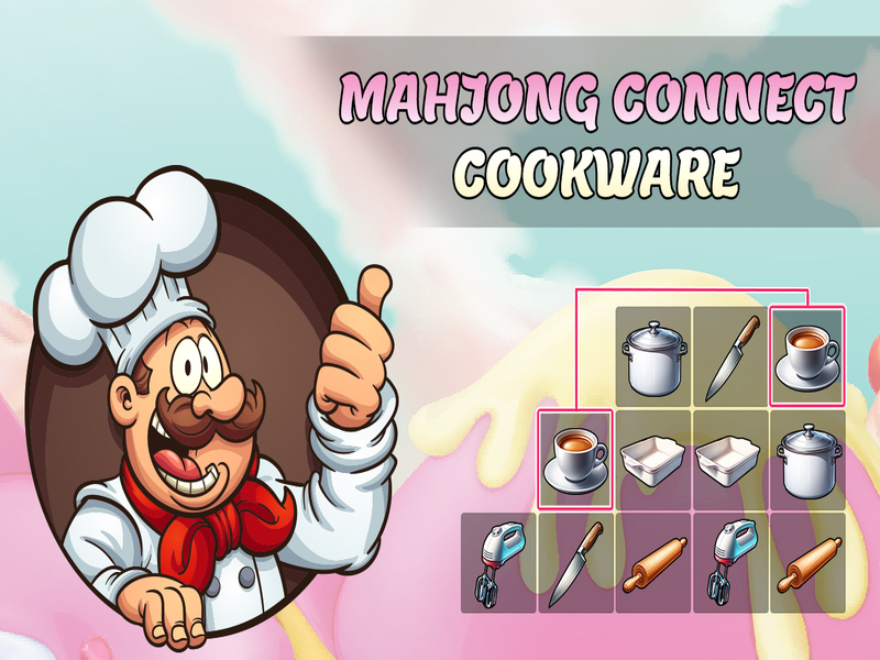 Spēle Mahjong Connect virtuves piederumi online