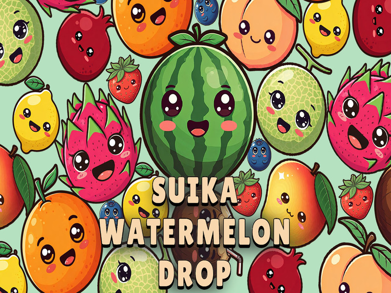Spēle Suika arbūzu piliens online