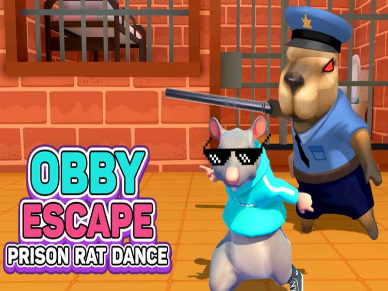 Spēle Obby Escape: cietuma žurku deja online