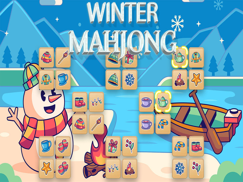 Spēle Ziemas mahjongs online