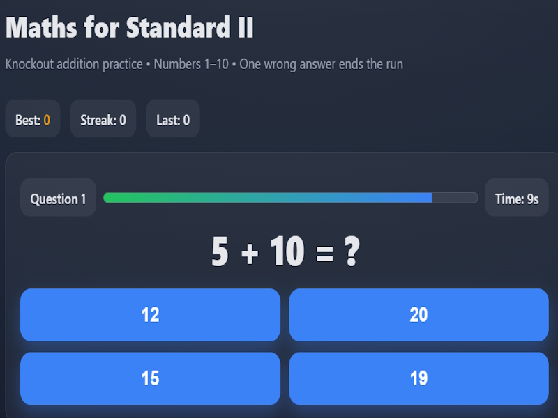 Spēle Matemātika II standartam online